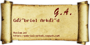 Gábriel Arkád névjegykártya