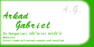 arkad gabriel business card